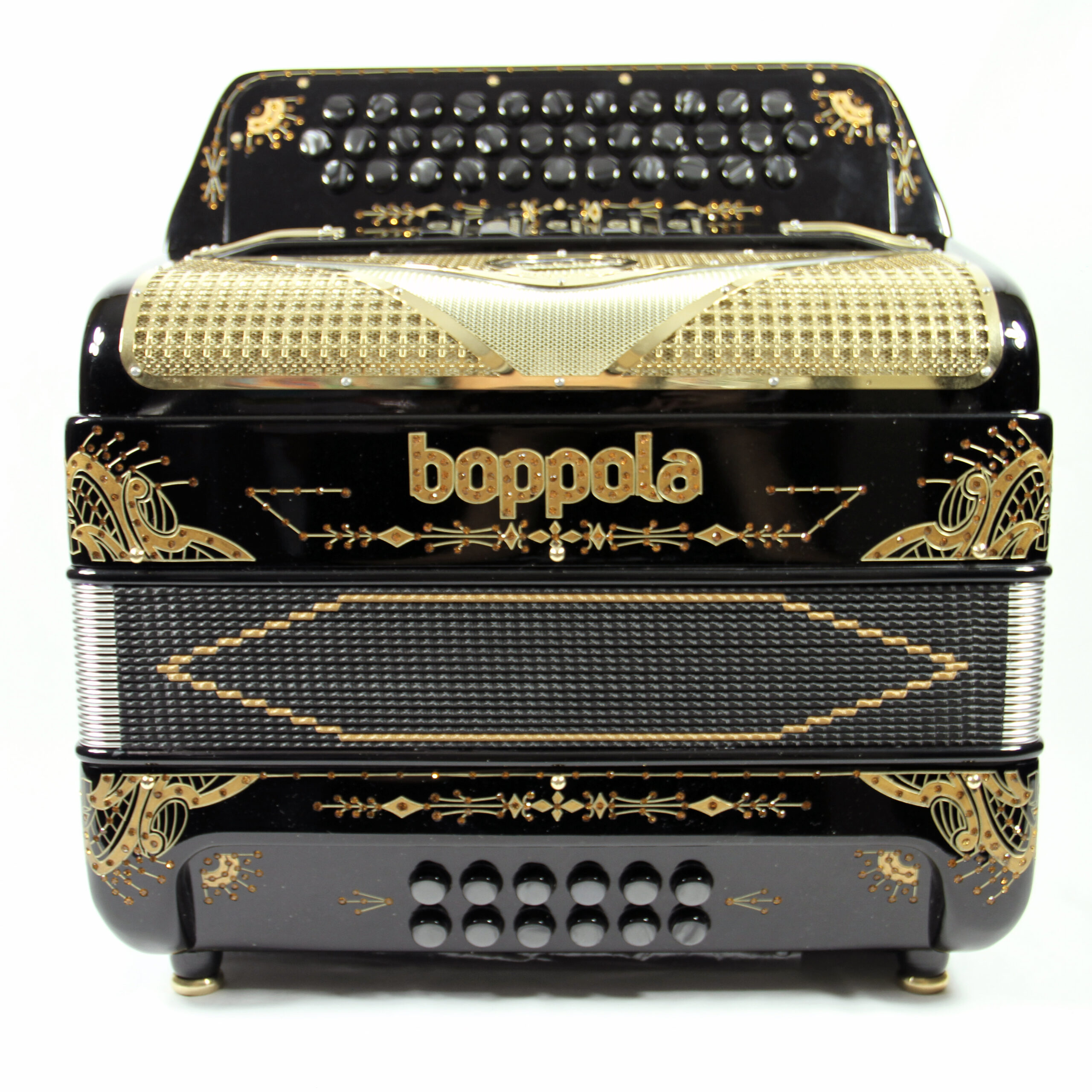 Boppola Folk 77 nero/oro FBE – Boppola Accordions